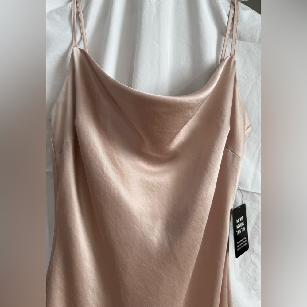 NWT XS Champagne Slip Dress Express adjustable shoulder straps - Picture 2 of 8